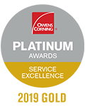 Owens Corning Service Excellence Platinum Award
